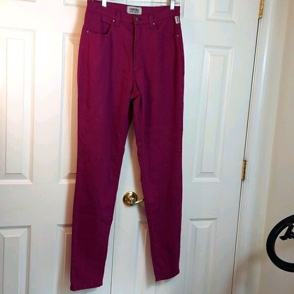 VTG Versace Jean Couture Purple Y2K Mom Jeans 34 - Picture 6 of 12